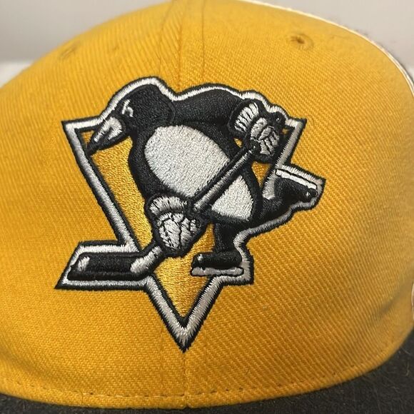 American Needle- Pittsburgh Penguins Hockey Wool Blend Flat Brim Hat- Size 7 1/8 - Picture 7 of 9